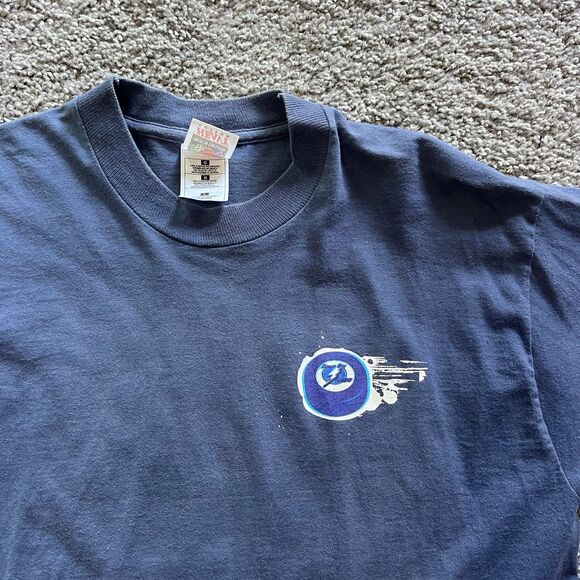 Vintage 90s Tampa Bay Lightning T Shirt No Pain No Game Single Stitch Size Large - Picture 4 of 8